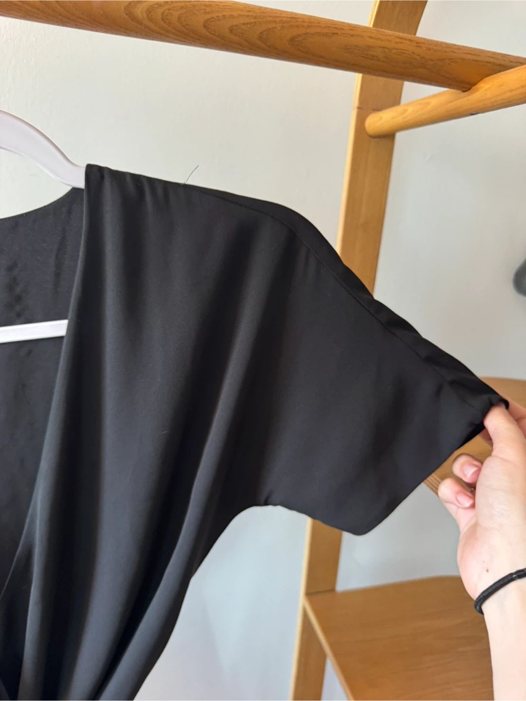 Babaton Black Wrap Dress XS - photo 3