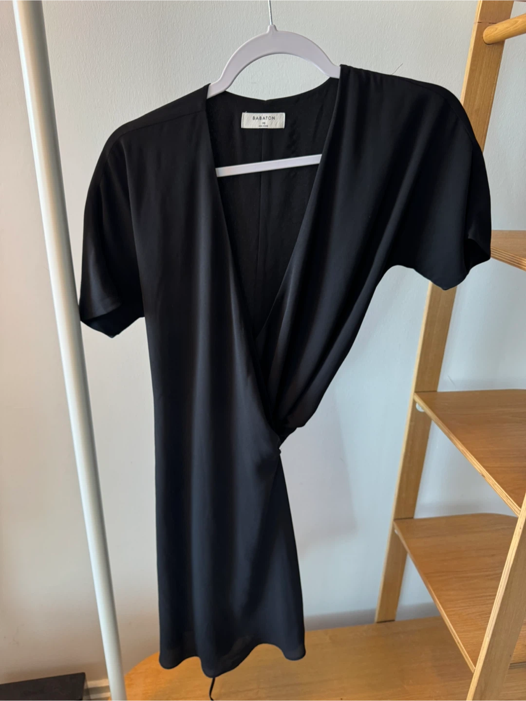 Babaton Black Wrap Dress XS