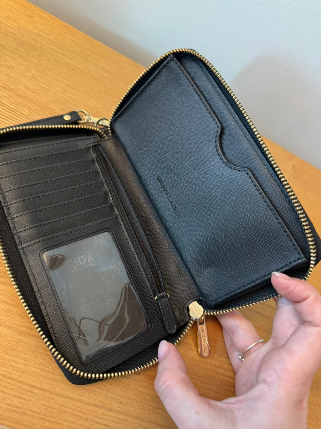 Michael Kors Black Leather Wristlet Wallet - photo 2