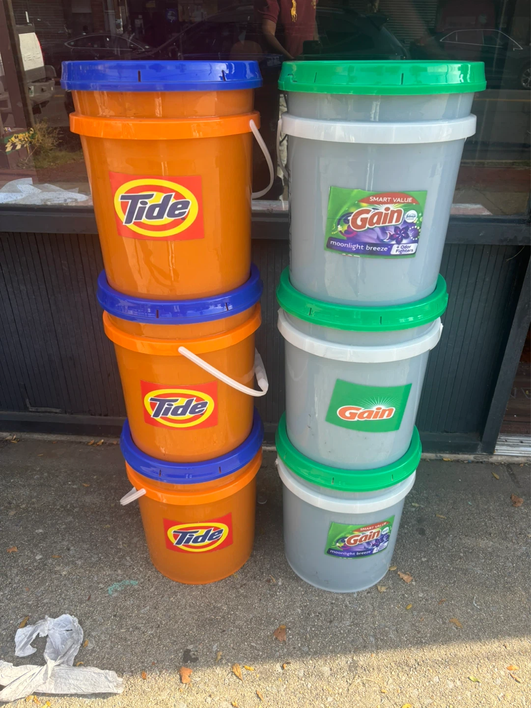 Tide, Gain, Dawn, Downy, and Oxy Laundry Detergent Buckets - photo 3