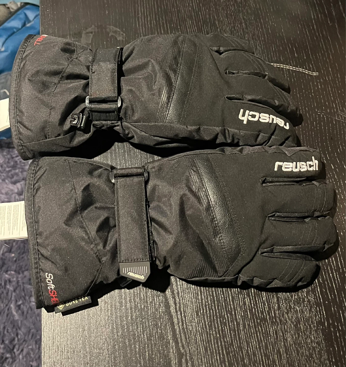 Reusch Black Ski Gloves with Gore-Tex