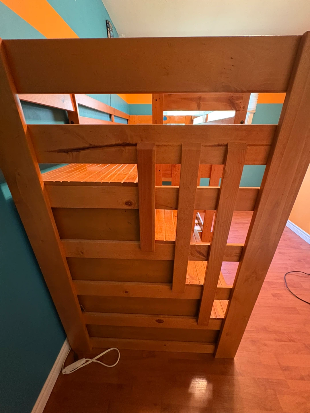 Wooden Bunk Bed with Stairs and Drawers - photo 3