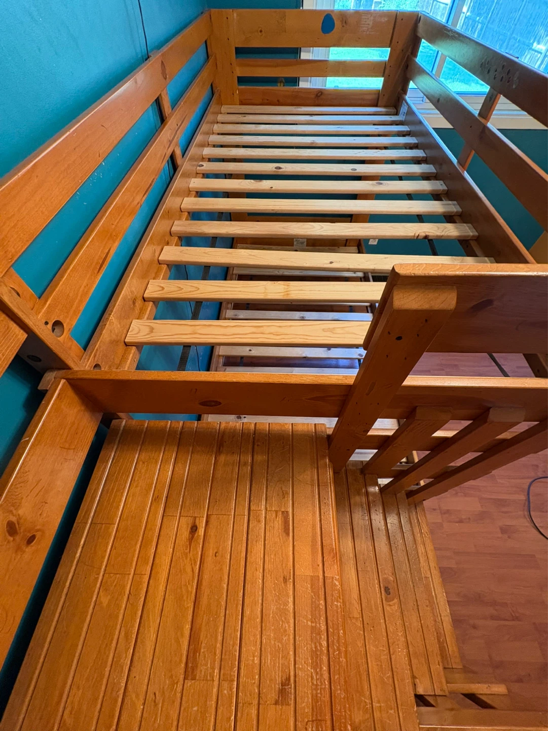 Wooden Bunk Bed with Stairs and Drawers - photo 4