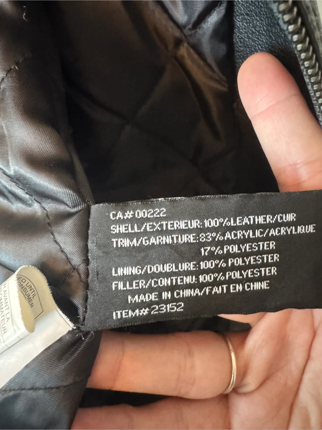 Jessica Leather Jacket with Faux Fur Collar Size S/P - photo 5