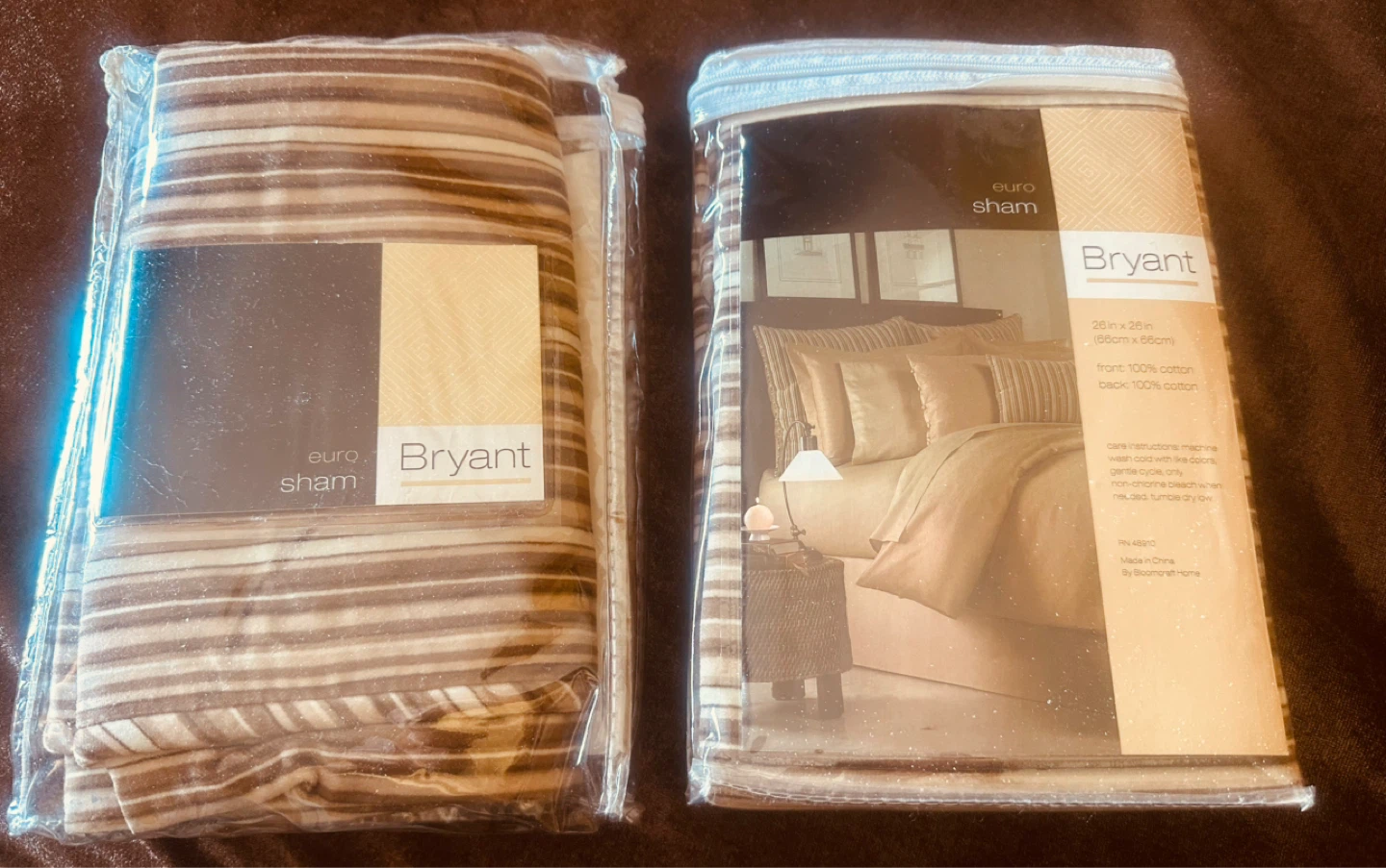 Two Bloomcraft Home Bryant Euro Sham - 26x26 in.