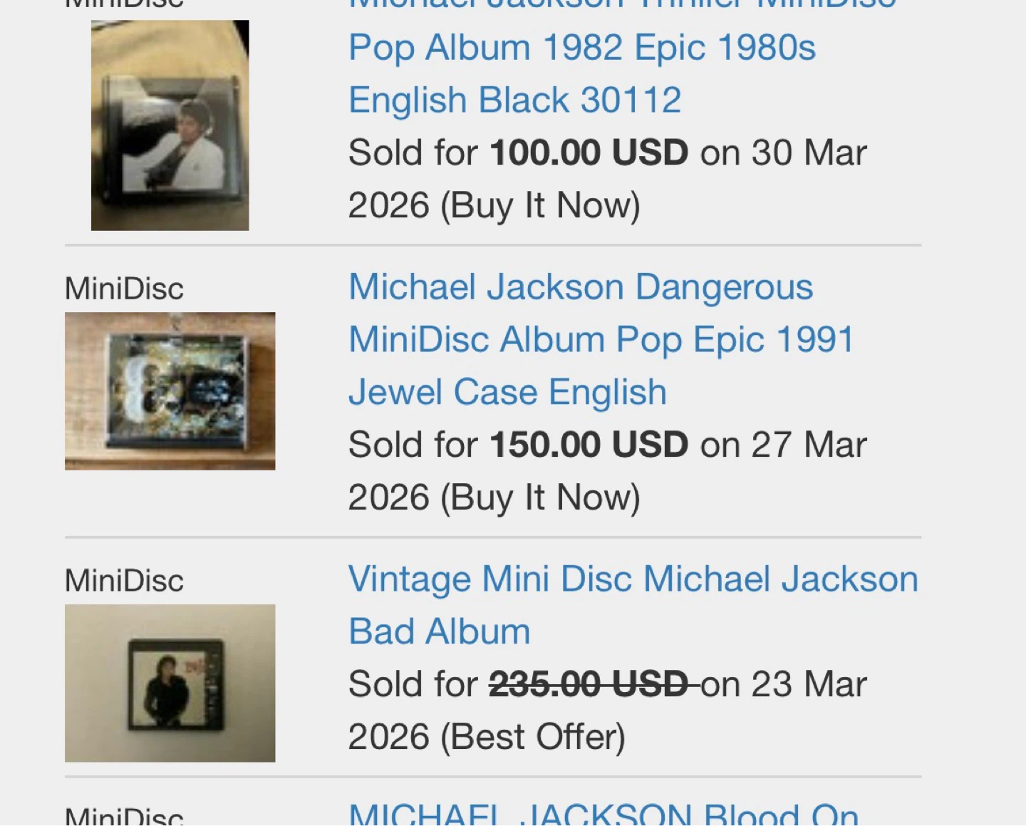 Still SEALED-Michael Jackson Dangerous Mini Disc-$250 - photo 5