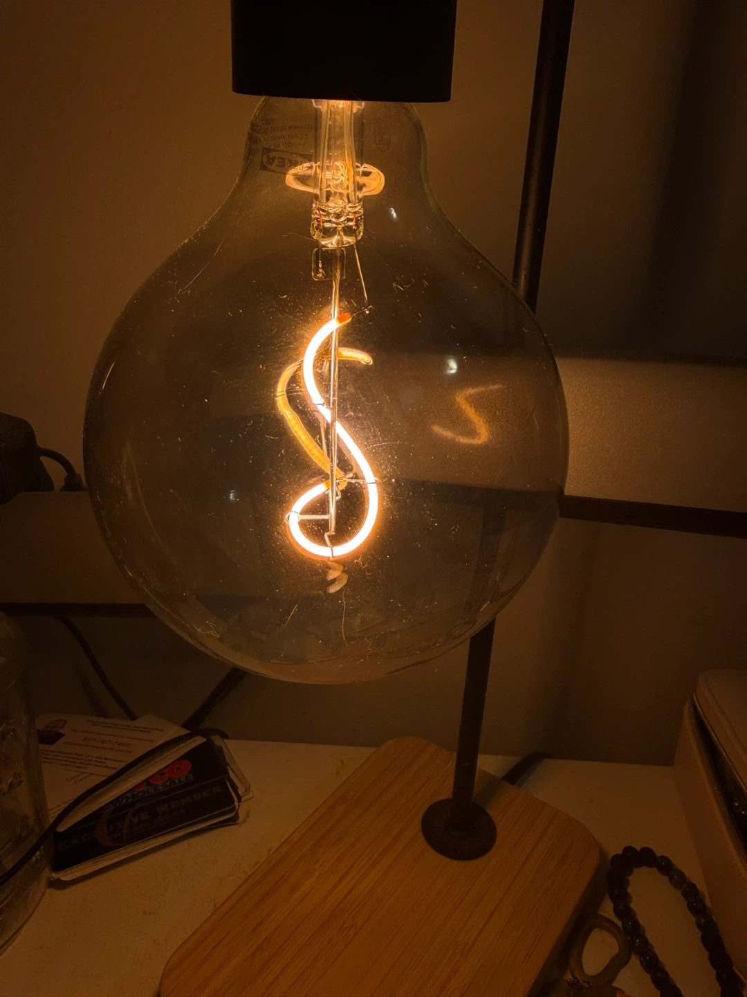 IKEA Table Lamp with Edison Bulb