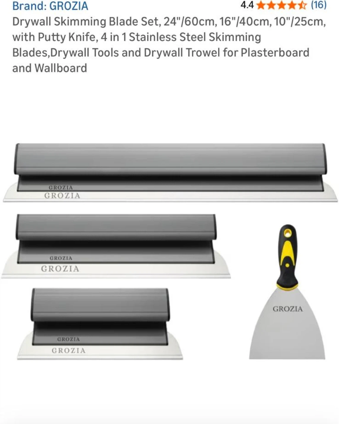 GROZIA Drywall Skimming Blade Set