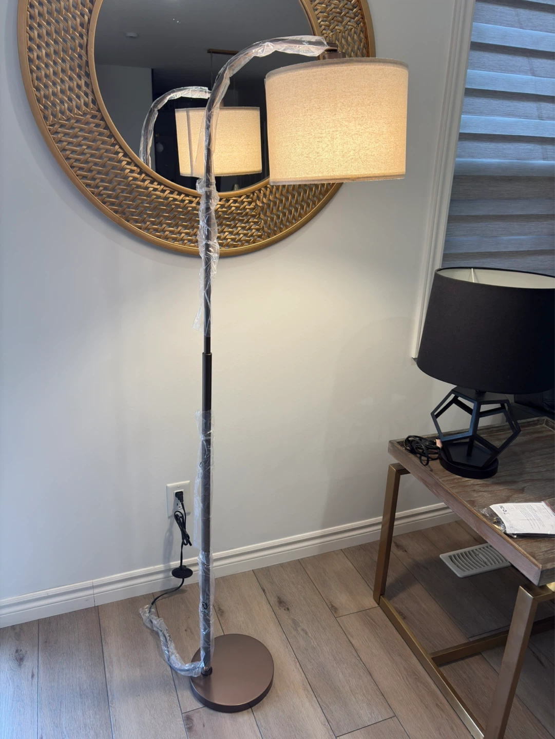 Bronze  Floor Lamp with Remote