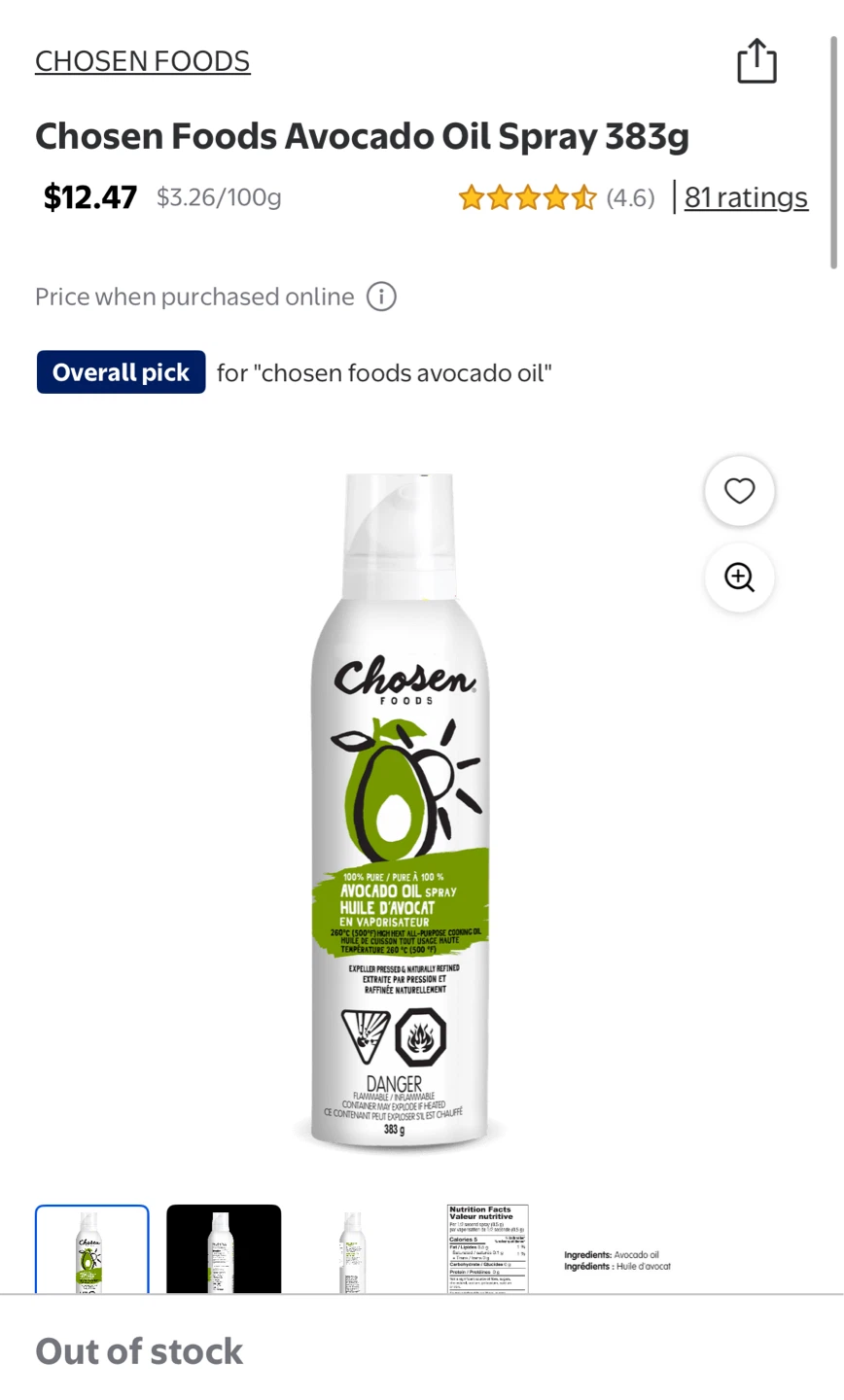 New Chosen Foods Pure Avocado Oil Spray - photo 3