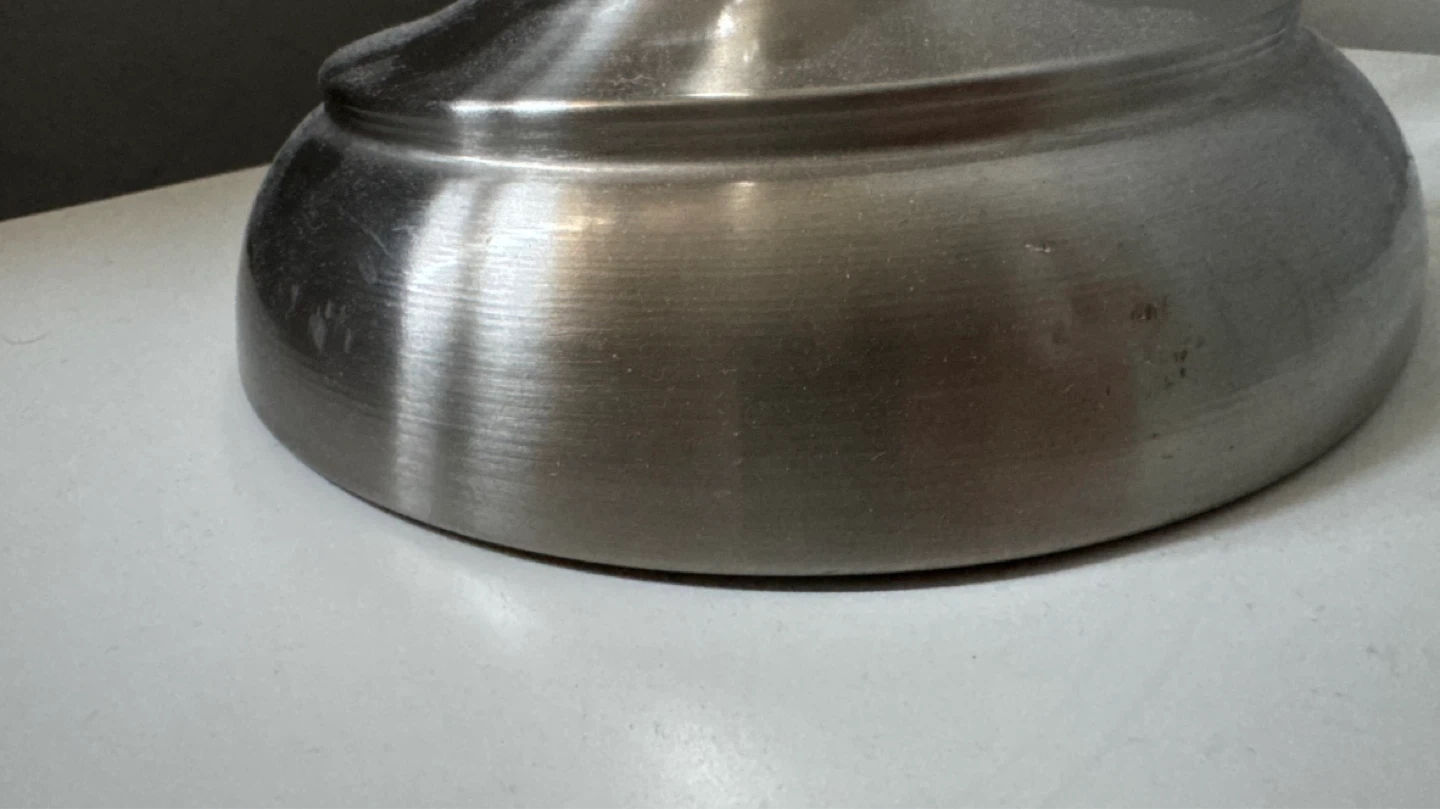 Brushed Nickel Arc Desk Lamp with Rope Shade - photo 4