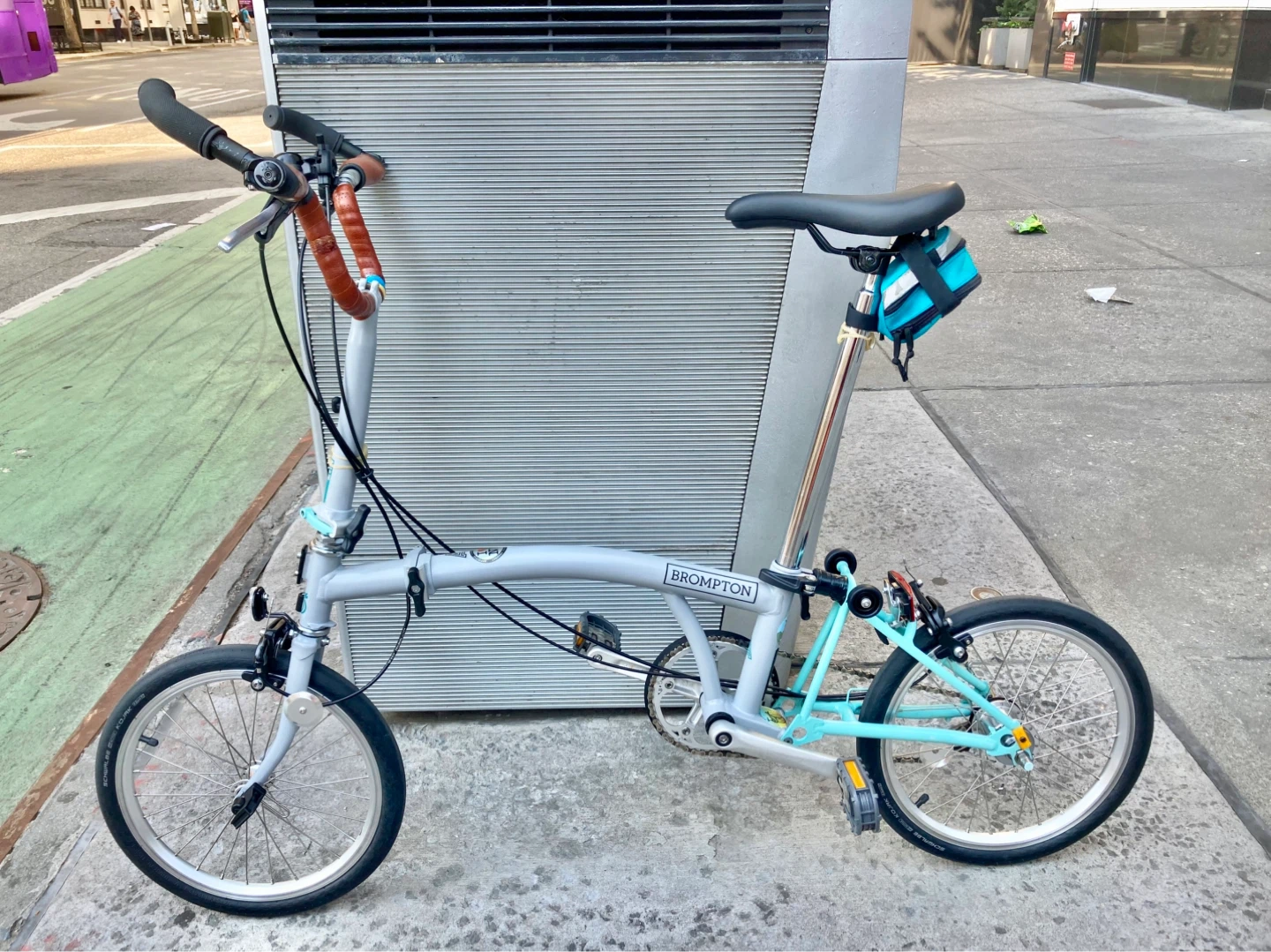 Brompton 2025 A Line Folding Bike - Gray & Teal - photo 5