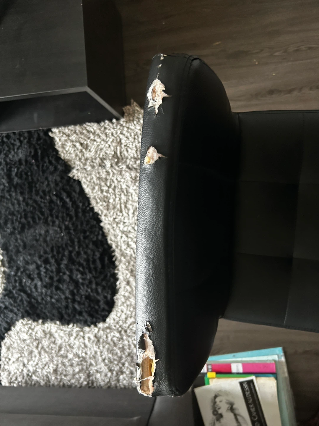 Black Faux Leather Bar Stool (Set of 2)
