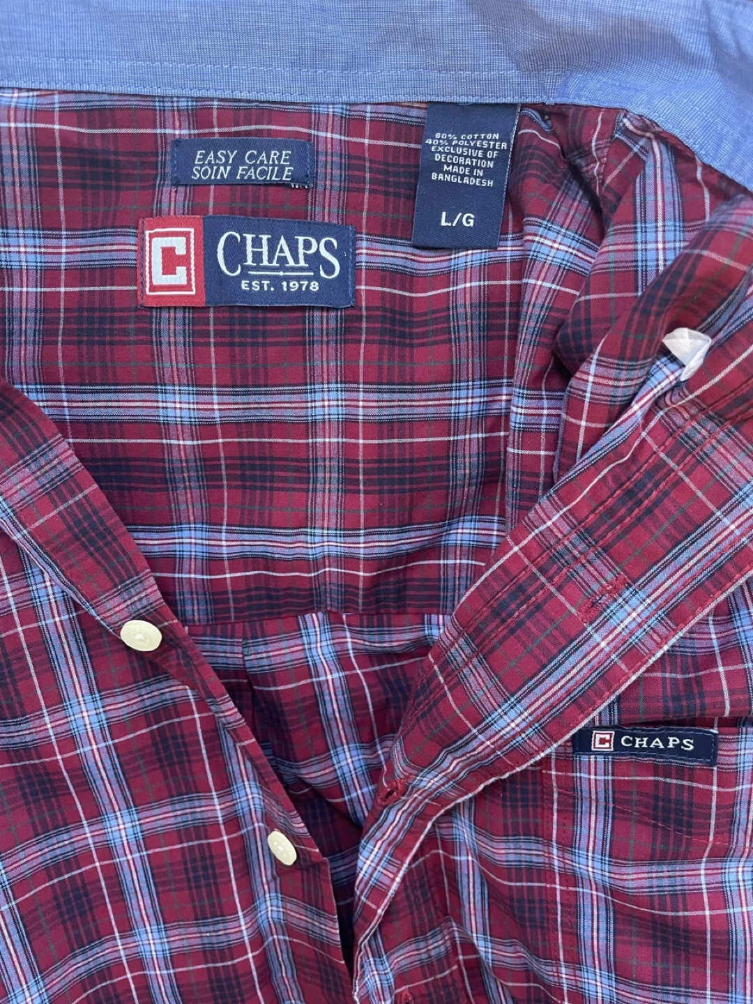 Chaps Plaid Button up Shirt - photo 3