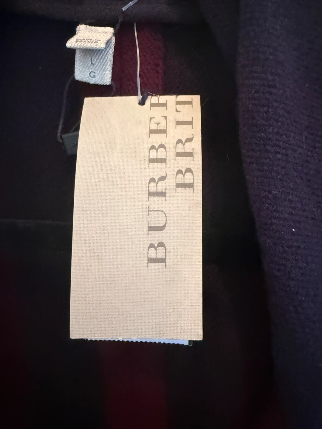 Burberry Brit Women's Wool Blend Cape  - Deep Claret - Size L - photo 3