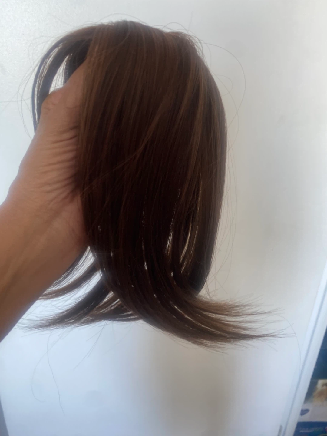 Med Brown Hair Topper with long bangs - photo 3