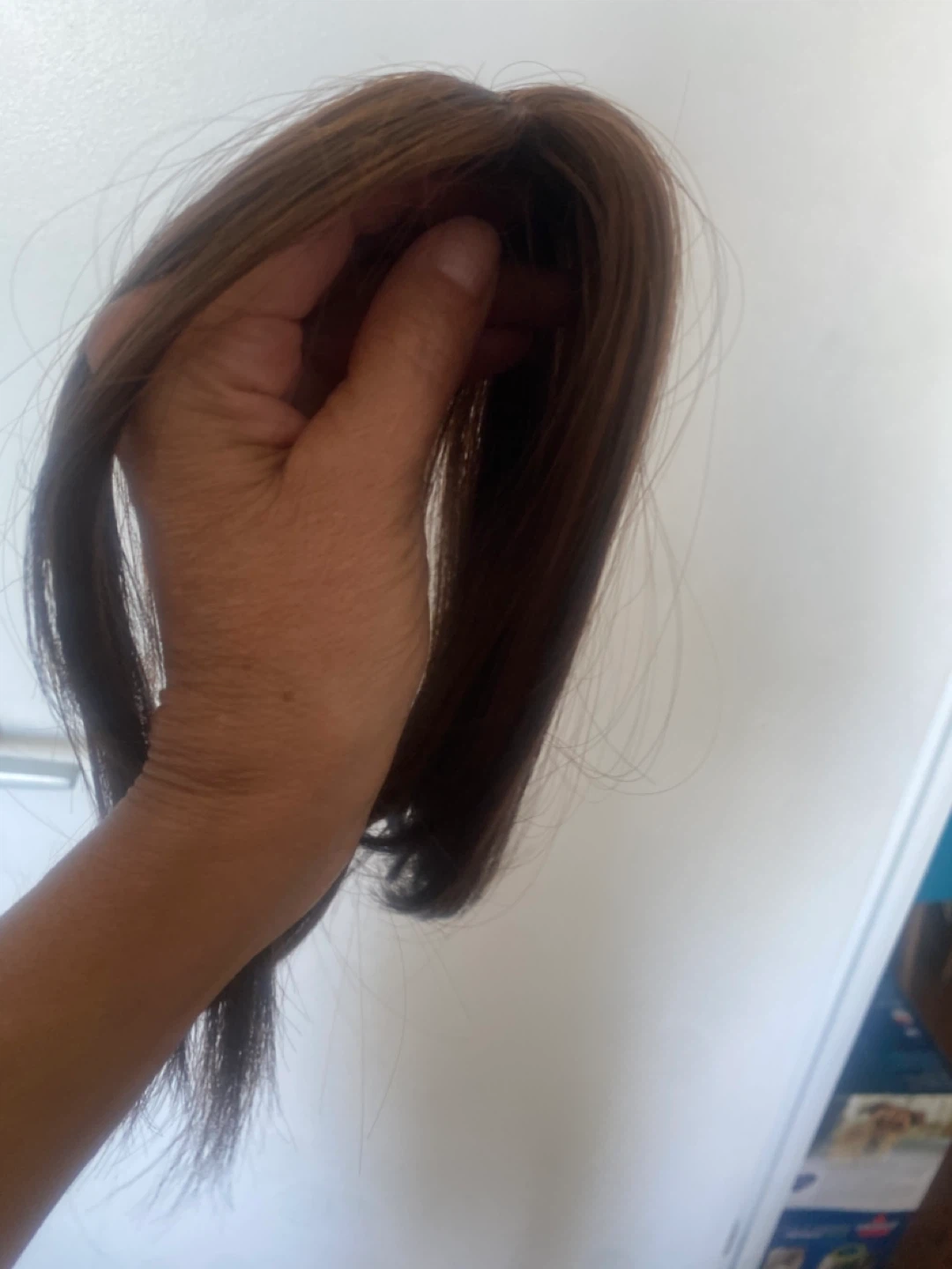 Med Brown Hair Topper with long bangs - photo 4