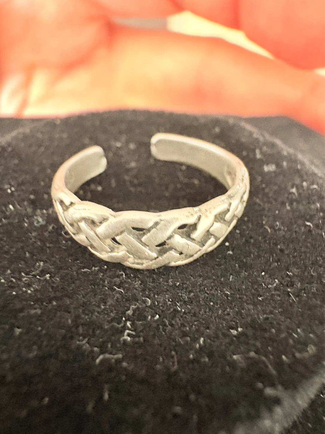 Braided Toe Ring Silver-Tone - photo 3