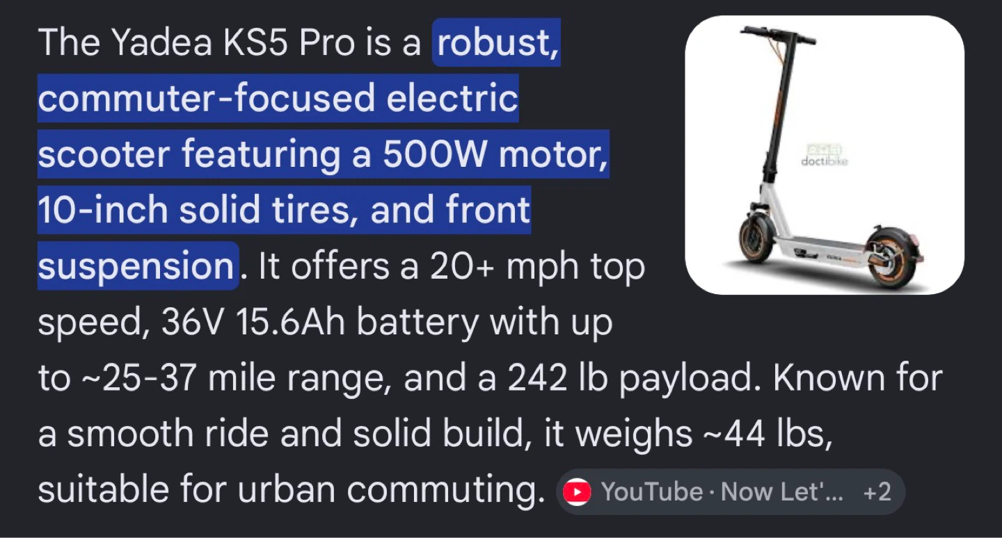 Yadea KS5 Pro Electric Scooter - photo 4