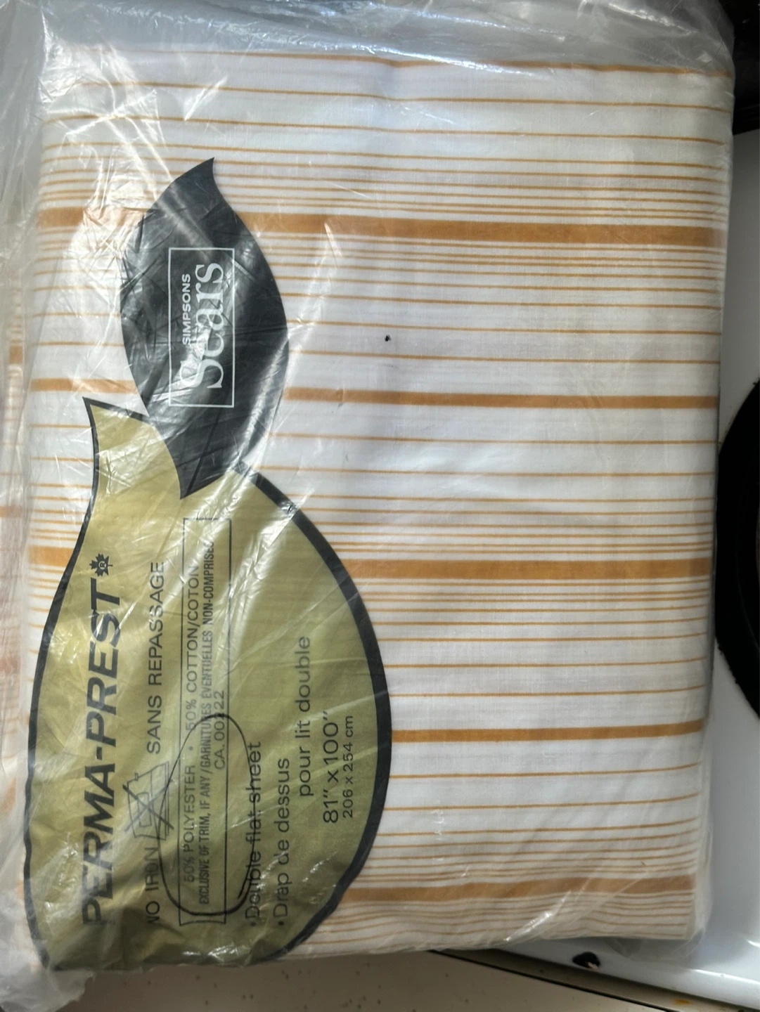 Vintage new old stock double flat bed sheet sets - photo 3