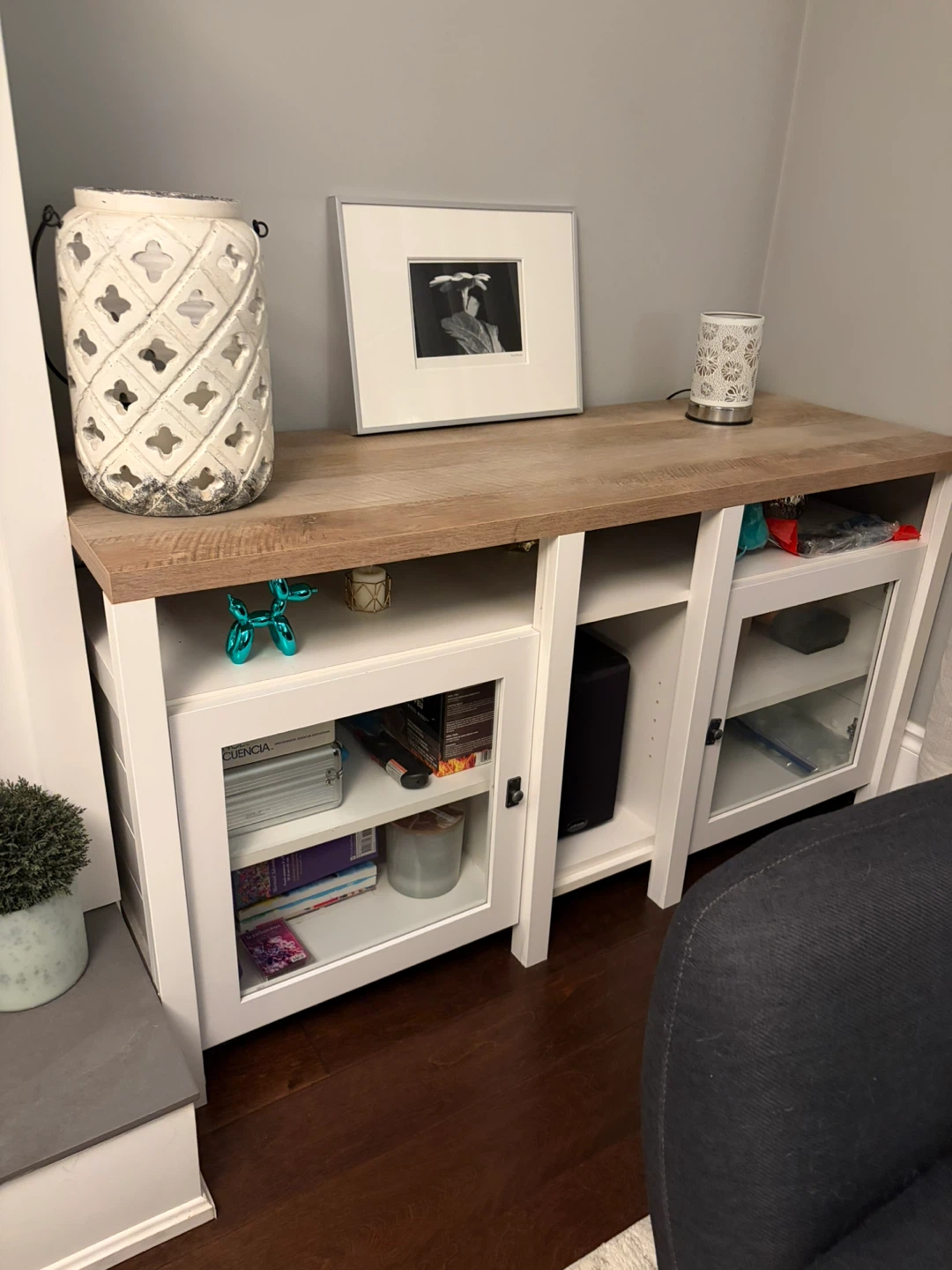 White and Wood Media Console
