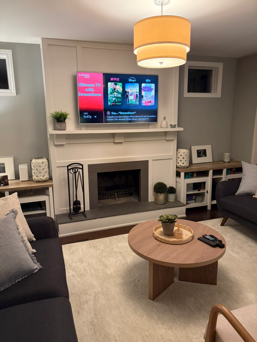 White and Wood Media Console - photo 3