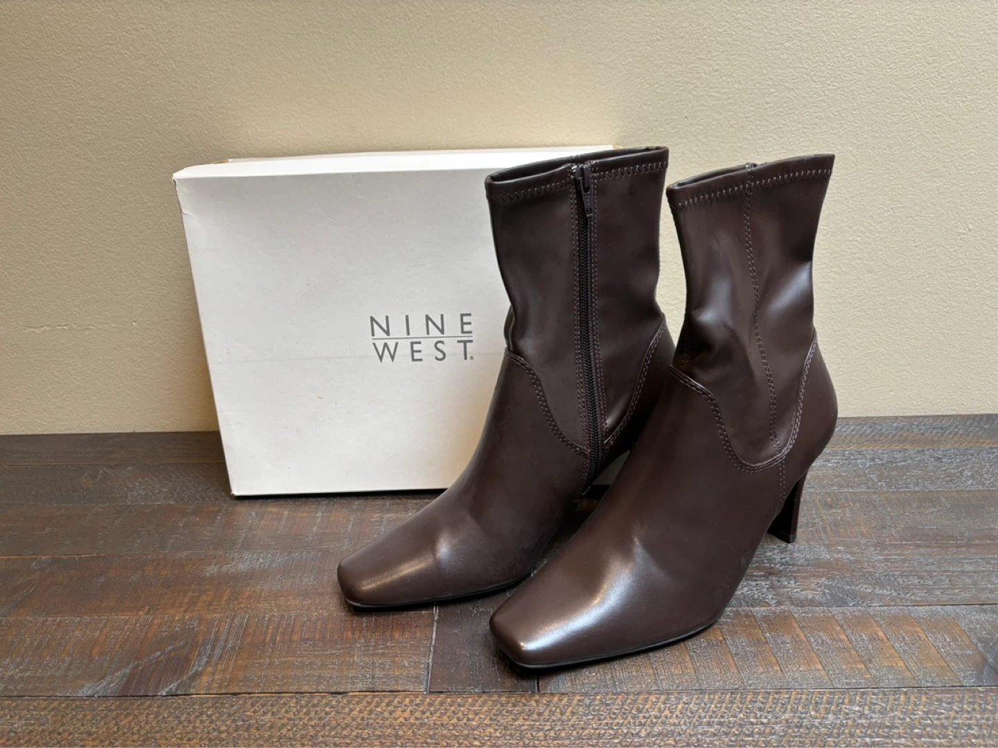 Nine West Brown Ankle Boots