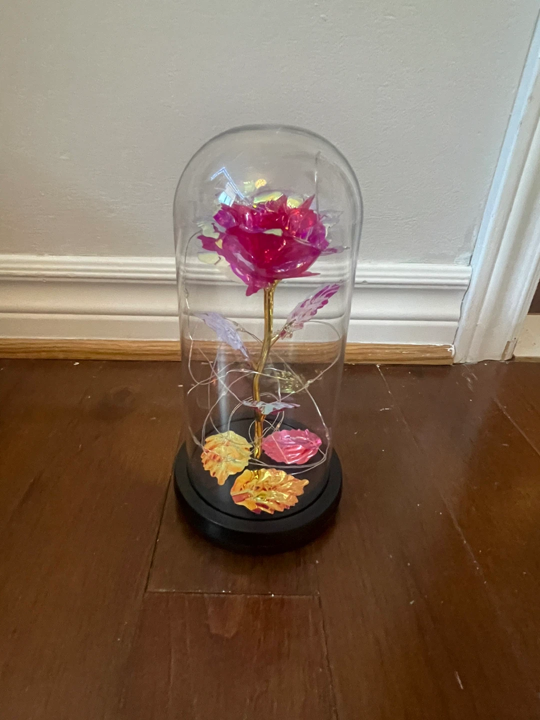 Enchanted Rose Lamp with Dome