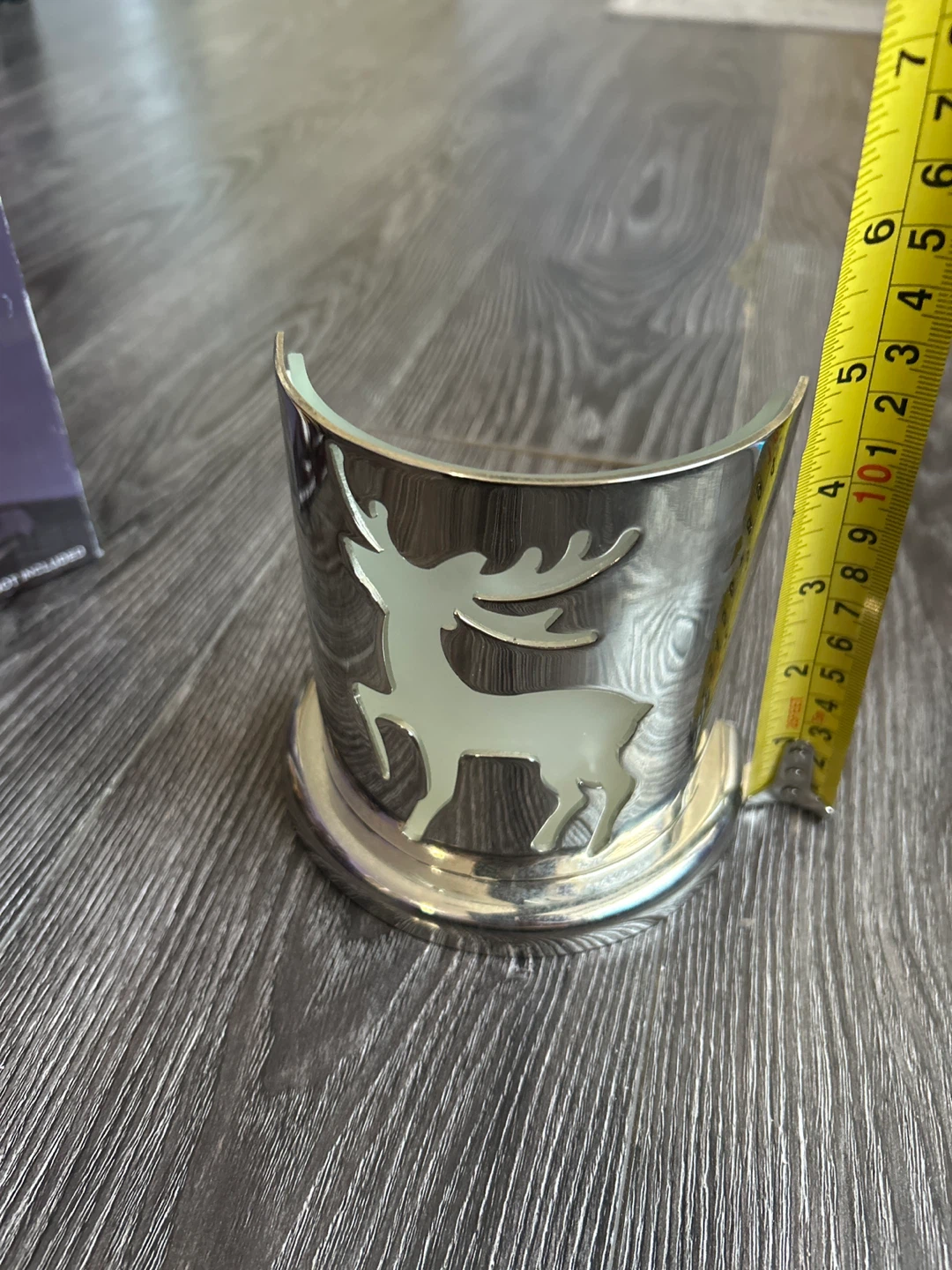 Metal Tea Light Holder with Deer Design - photo 3