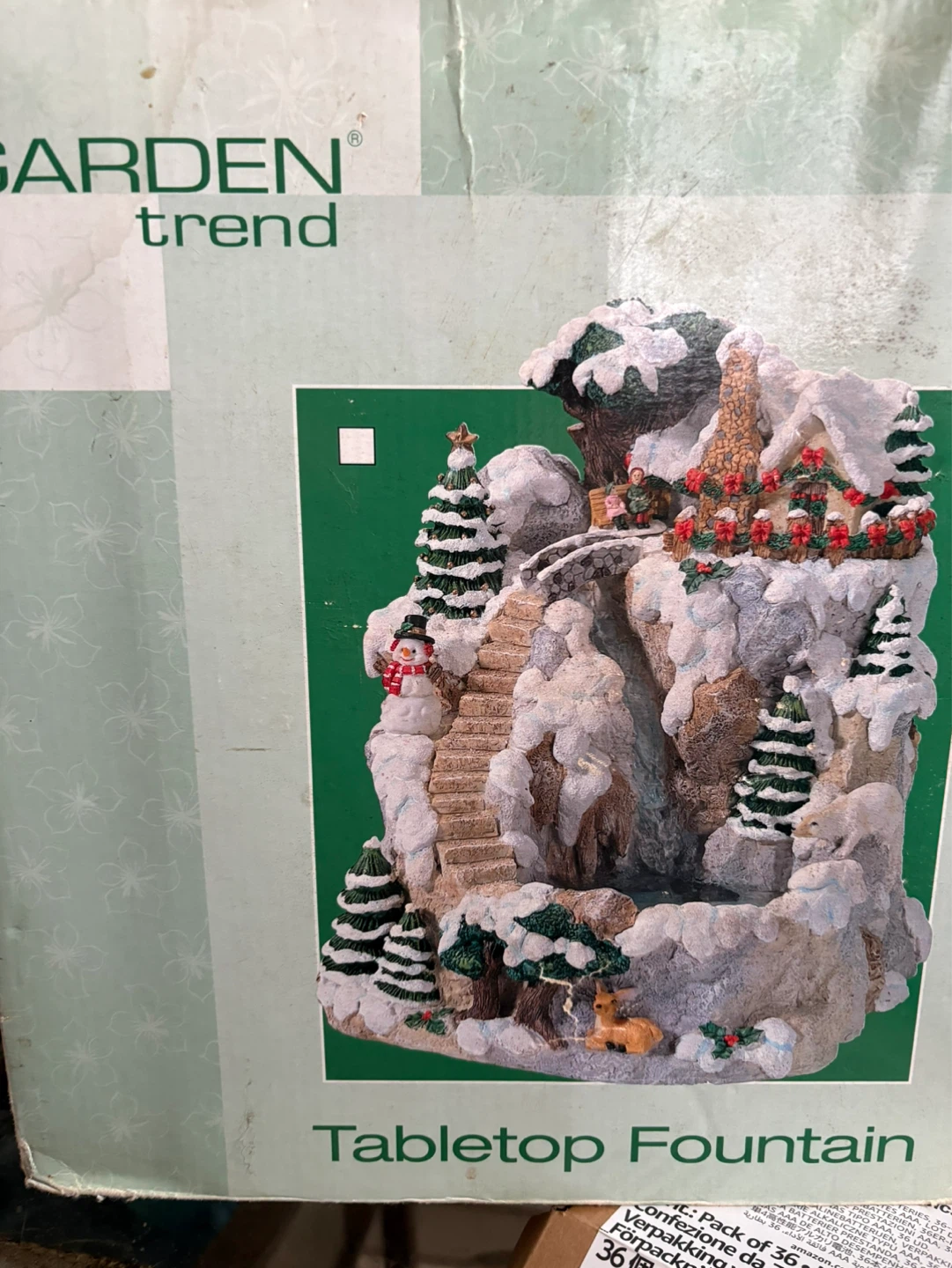 Garden Trend Tabletop Fountain - Winter Scene