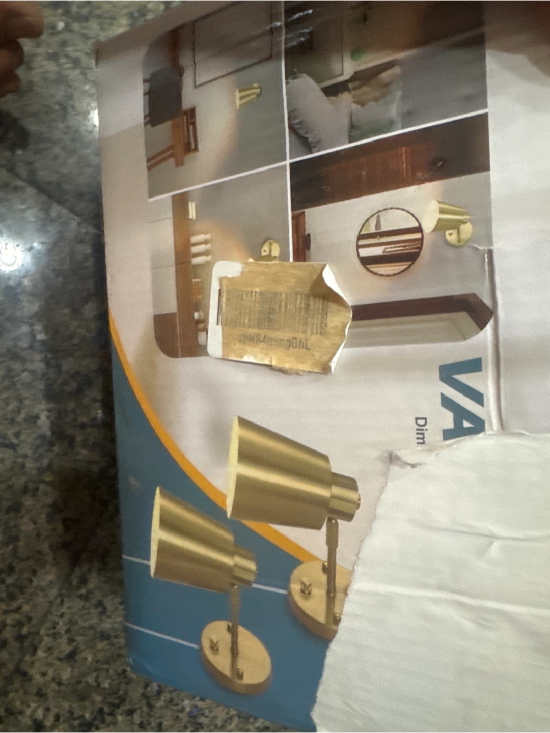 VAI Dim Gold Wall Sconce - photo 2