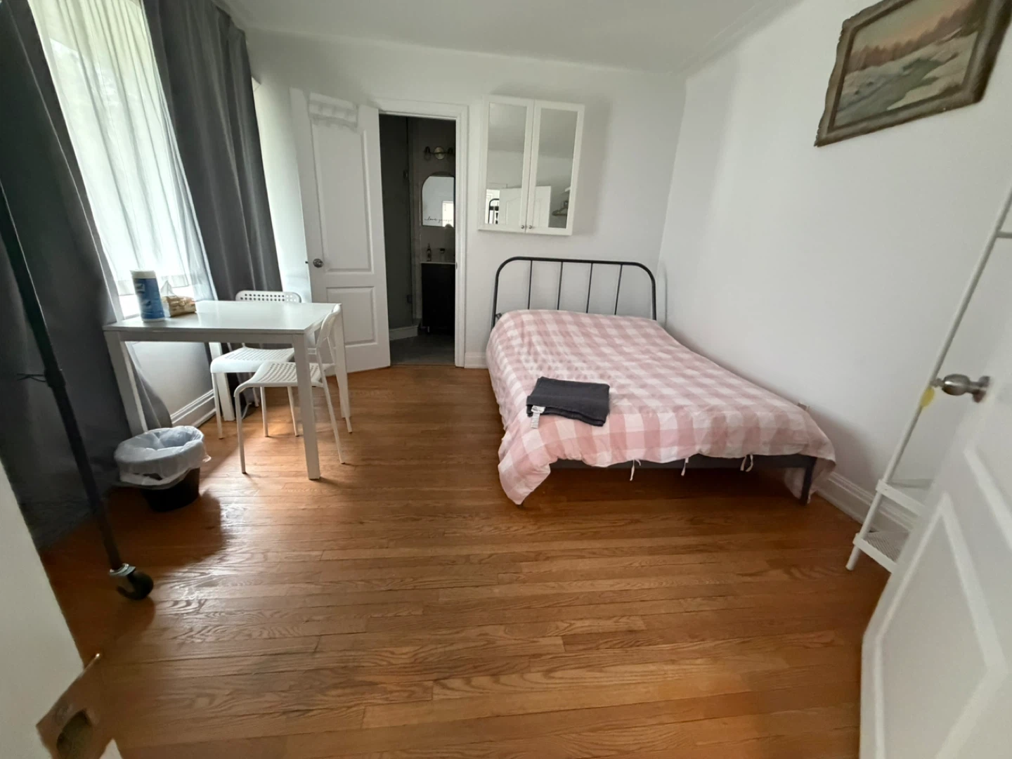 Double Metal bed frame with mattress