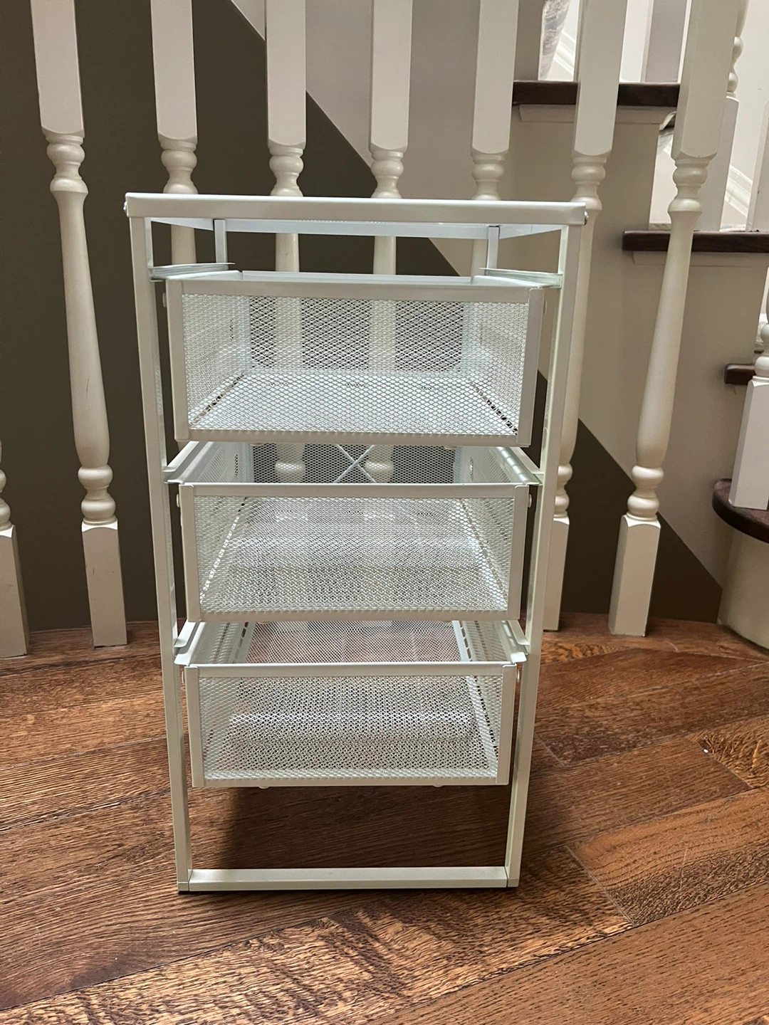 White 3-Drawer Storage Cart - photo 2
