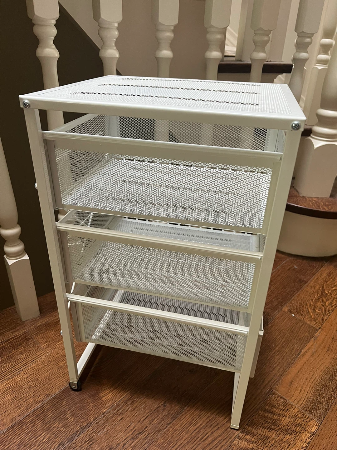 White 3-Drawer Storage Cart