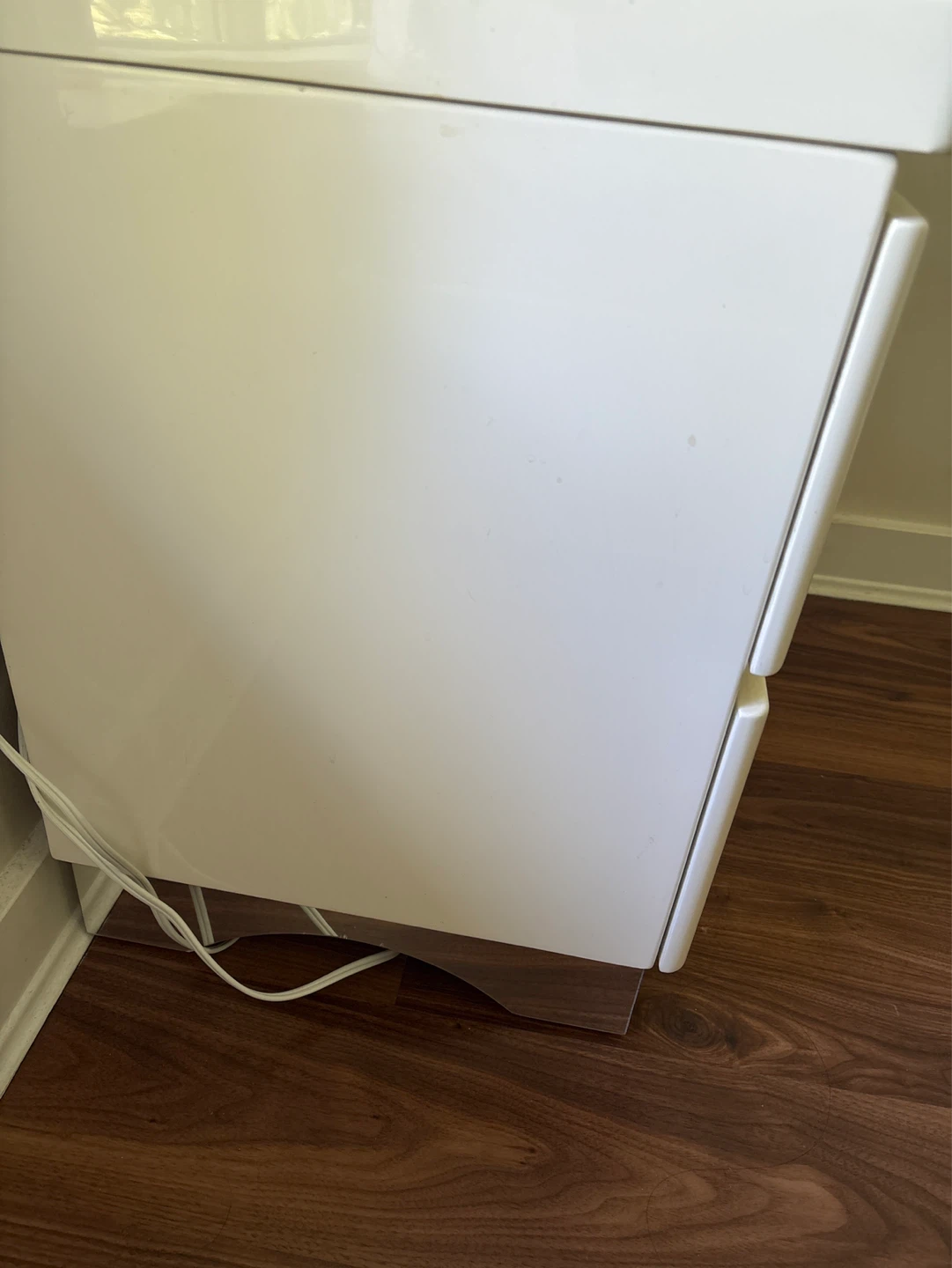 White Queen Bed Frame with Nightstand - photo 5