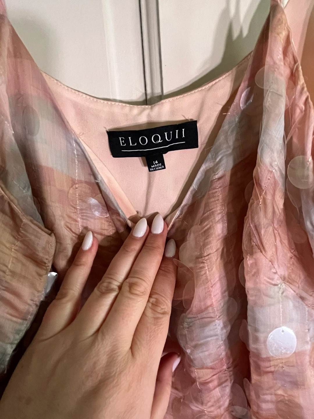 ELOQUII Sequined Striped Midi Dress - Size 14 - photo 5
