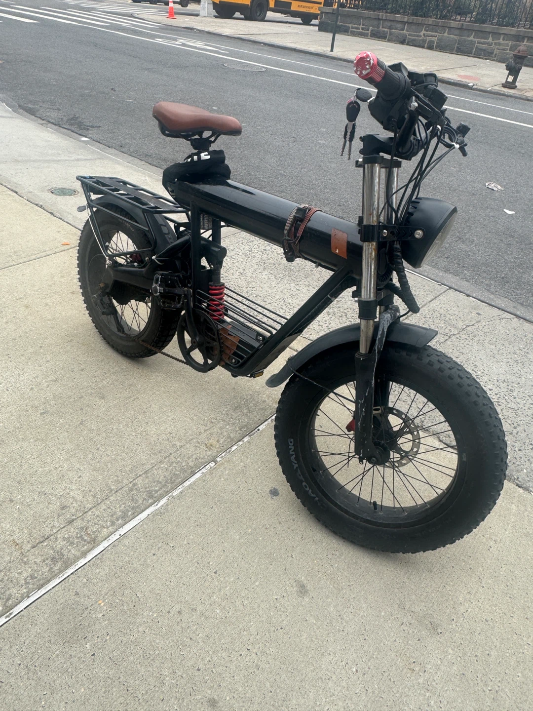 Black Electric Fat Tire Bike