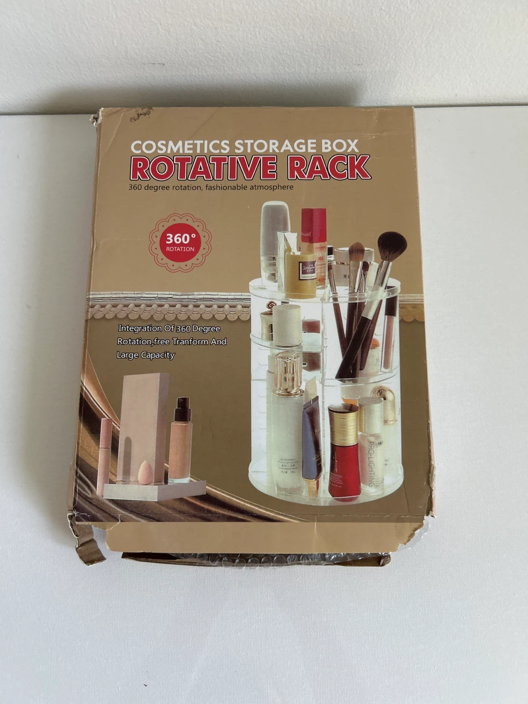 Cosmetics Storage Box Rotative Rack - 360 Degree Rotation