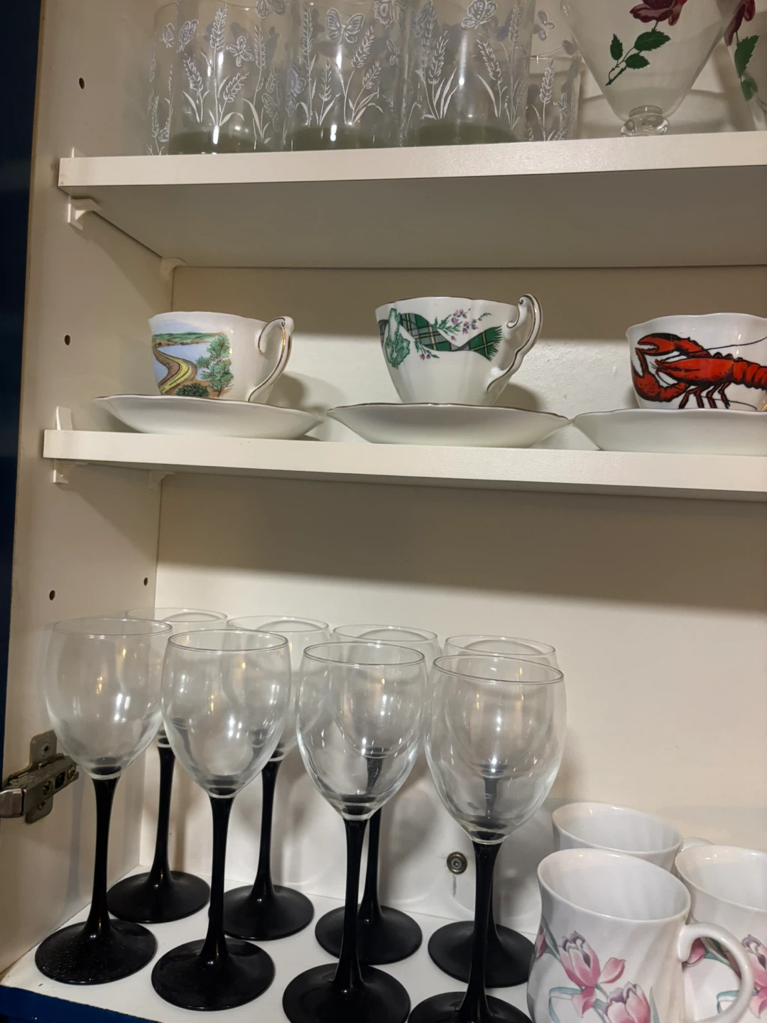 Assortment of tea cups
