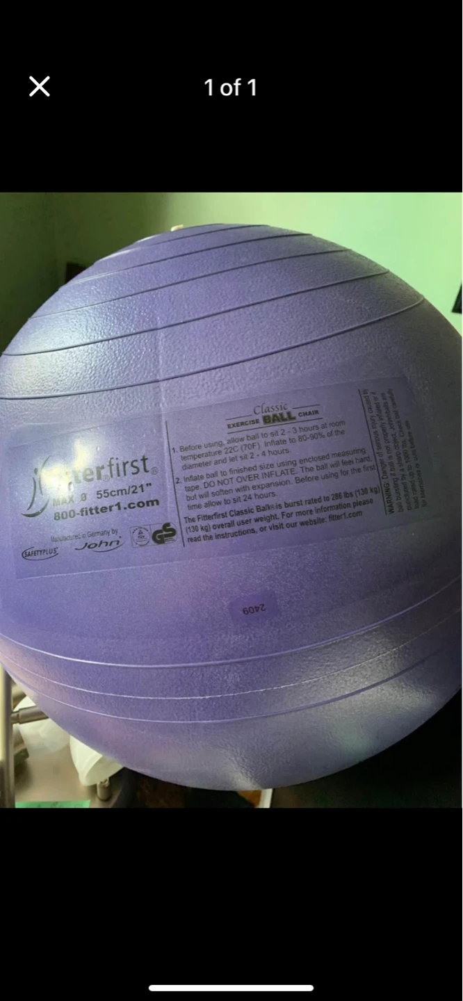 Fitterfirst Classic Exercise Ball - 55cm/21" Purple