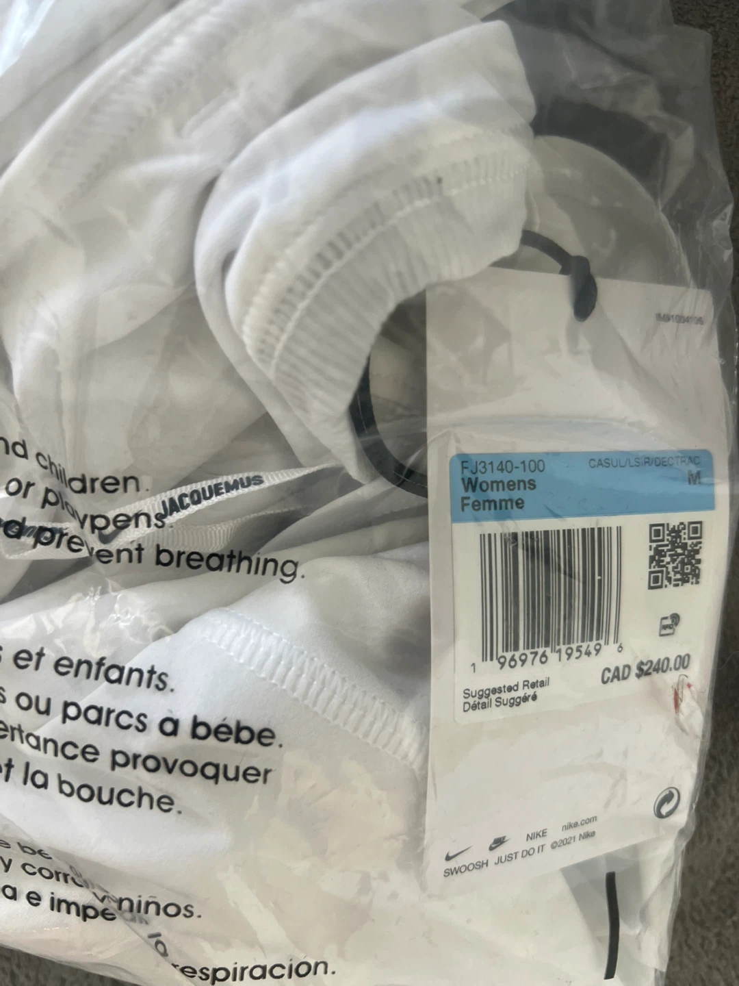 Nike x Jacquemus Womens Silhouettes T-shirt White Size M - photo 3