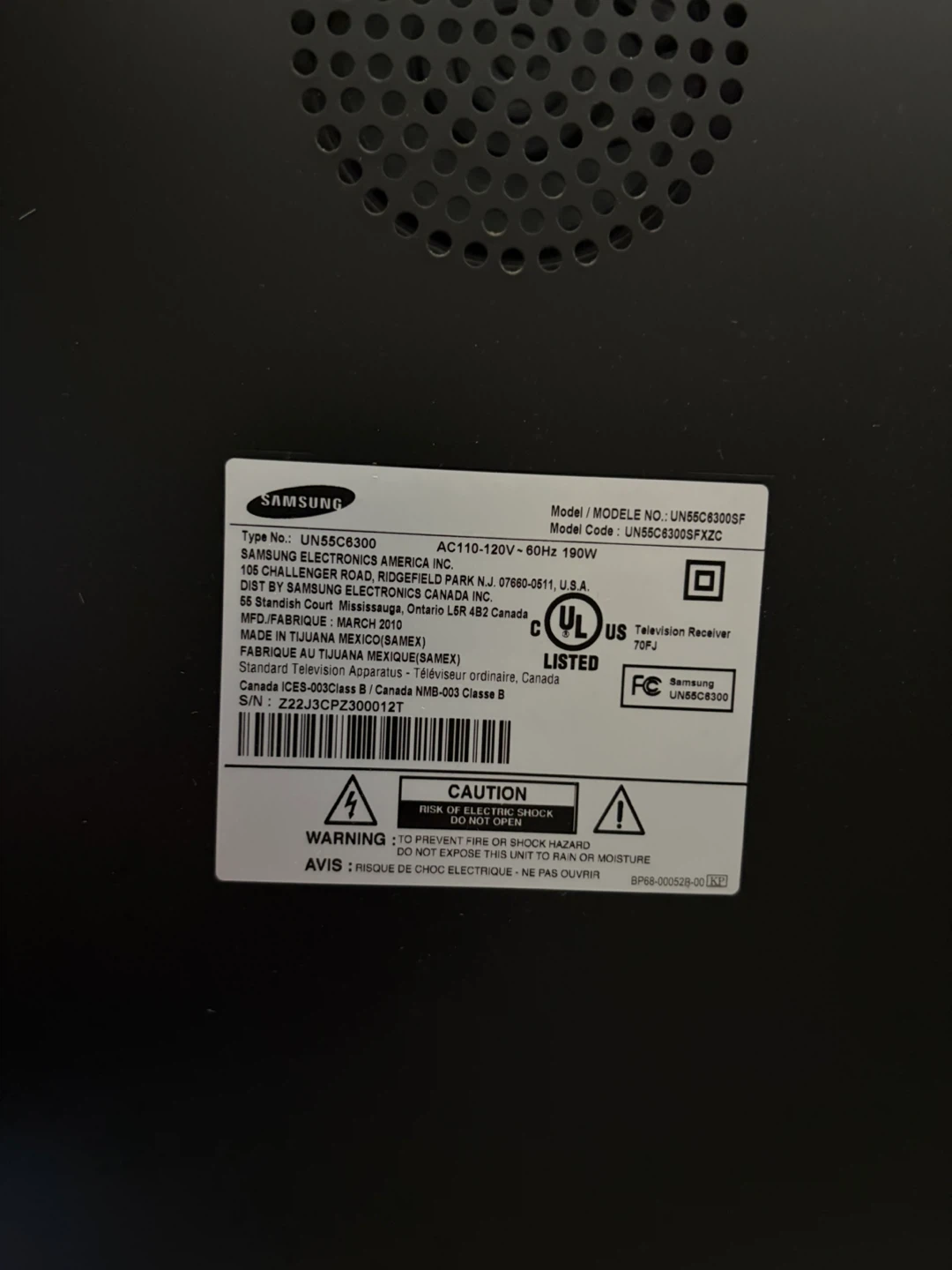 Samsung UN55C6300 55-inch LED TV - photo 4