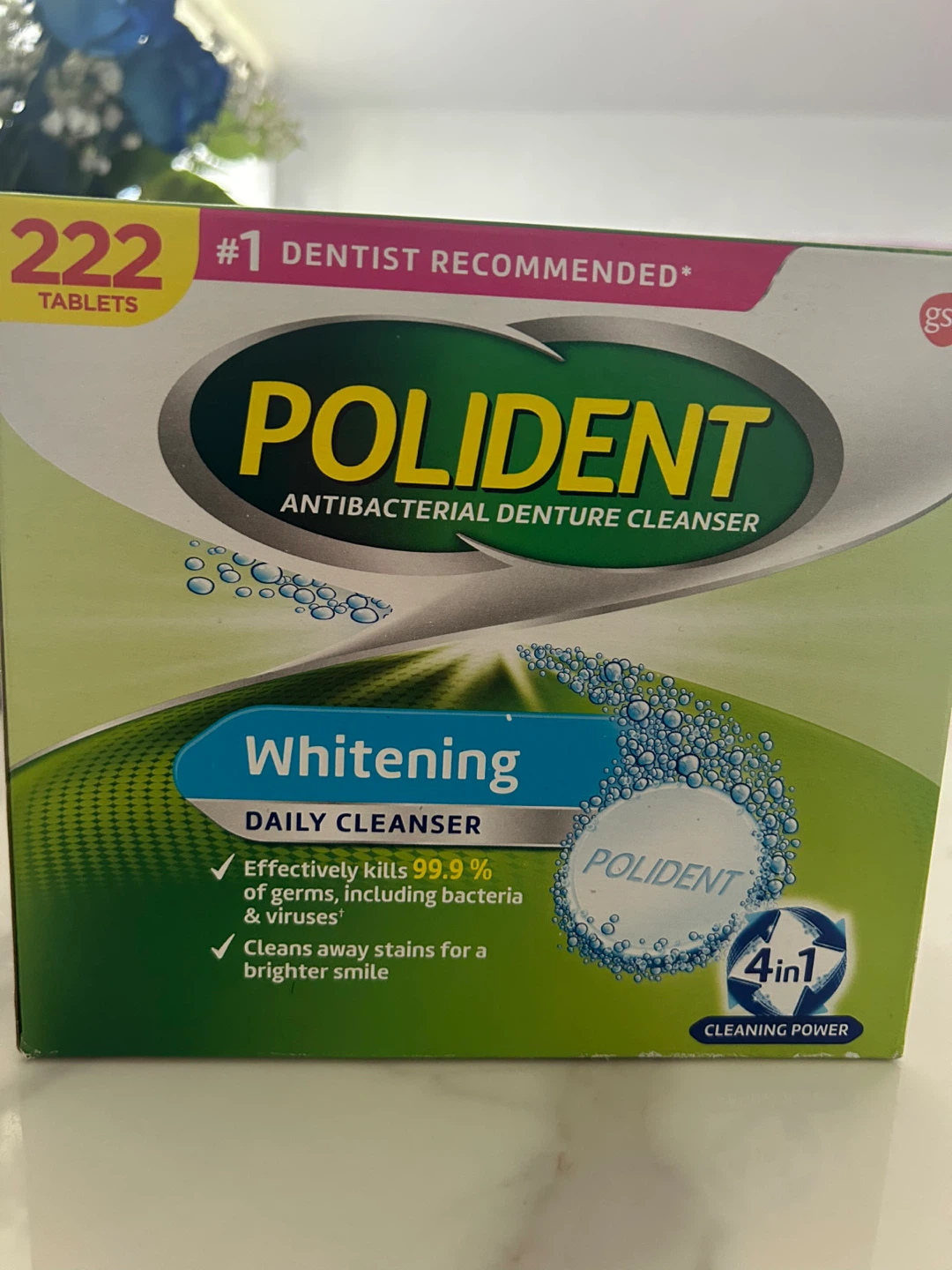 Polident Antibacterial Denture Cleanser Whitening Daily
