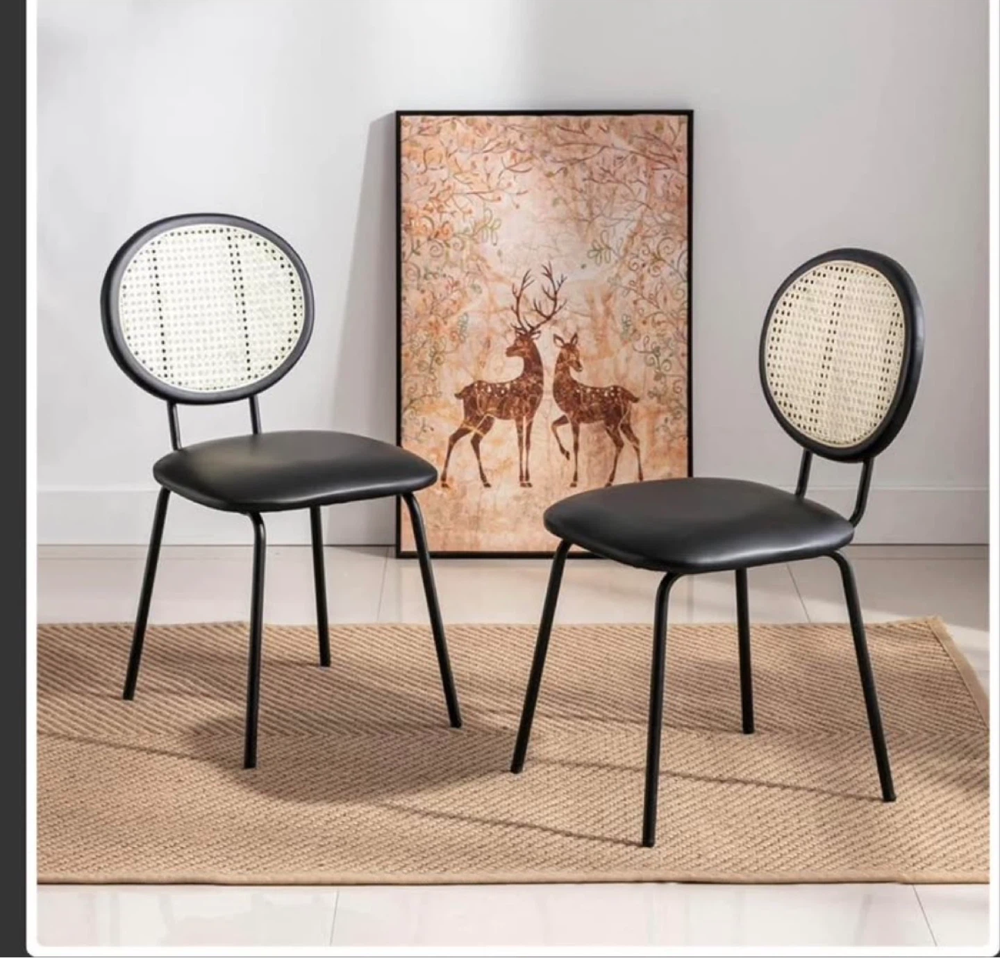 Farini Set of 2 Black Dining Chairs