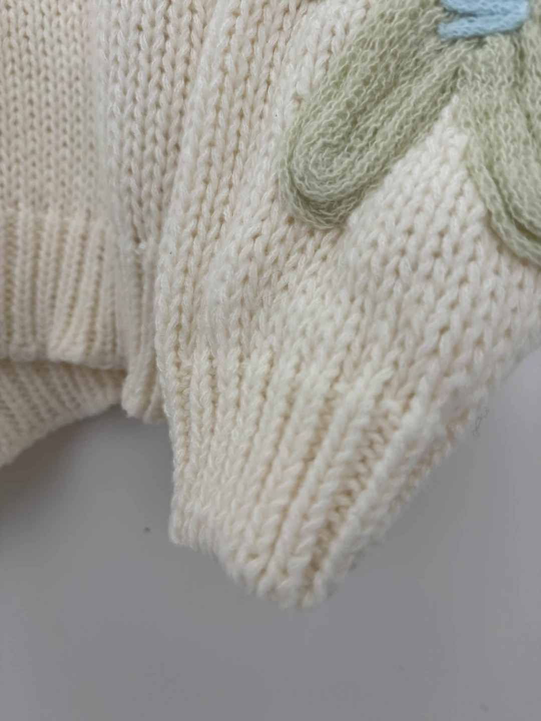 Cream Floral Knit Sweater - photo 3