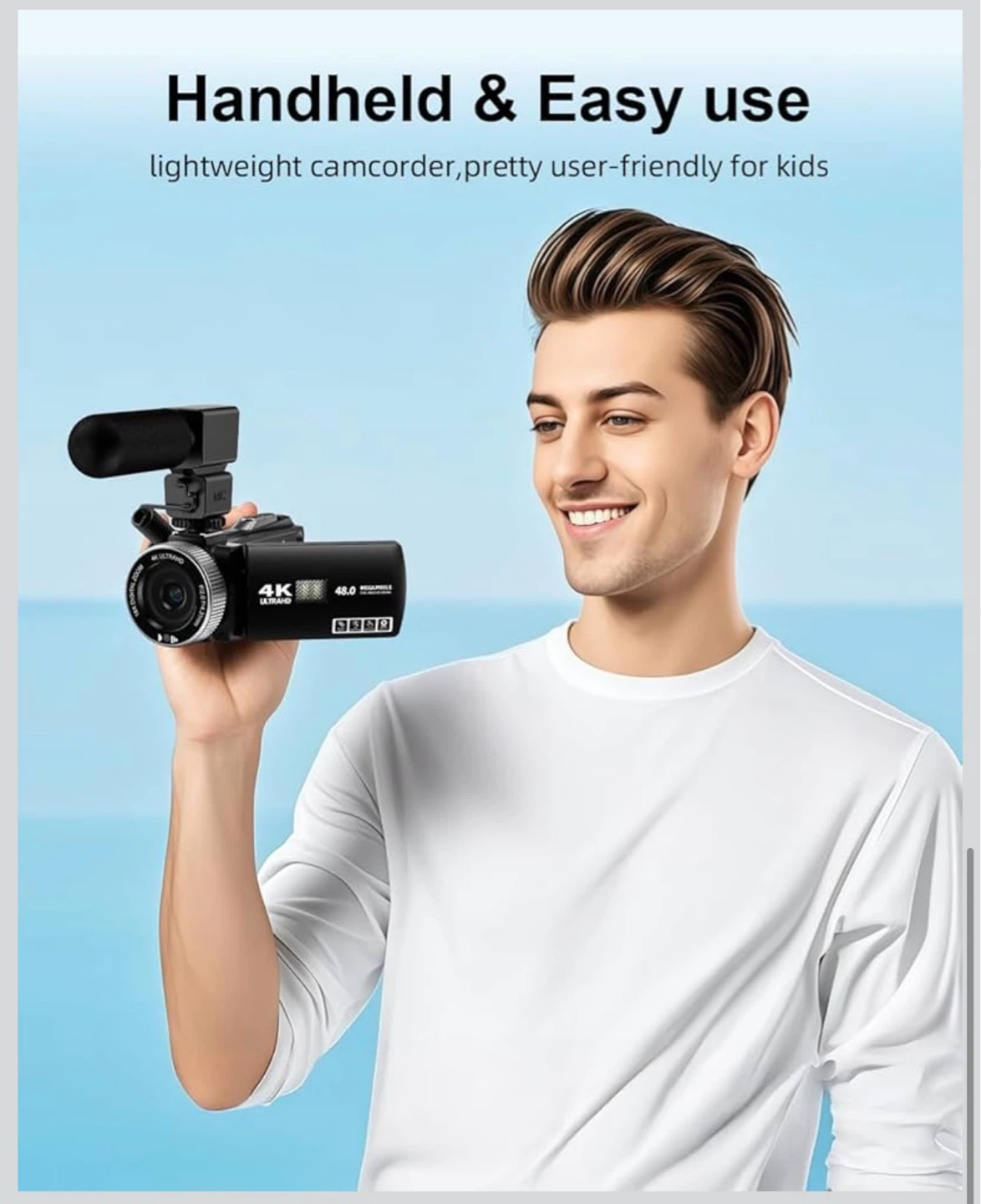 4K Full HD Video Camera  Camera with Microphone & 32GB SD Card - photo 5