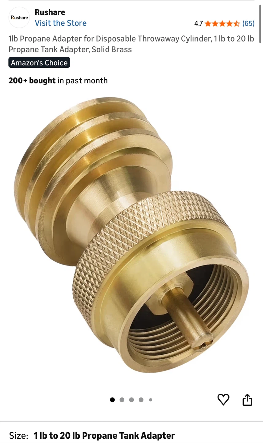 Propane Tank Adapter - Brass