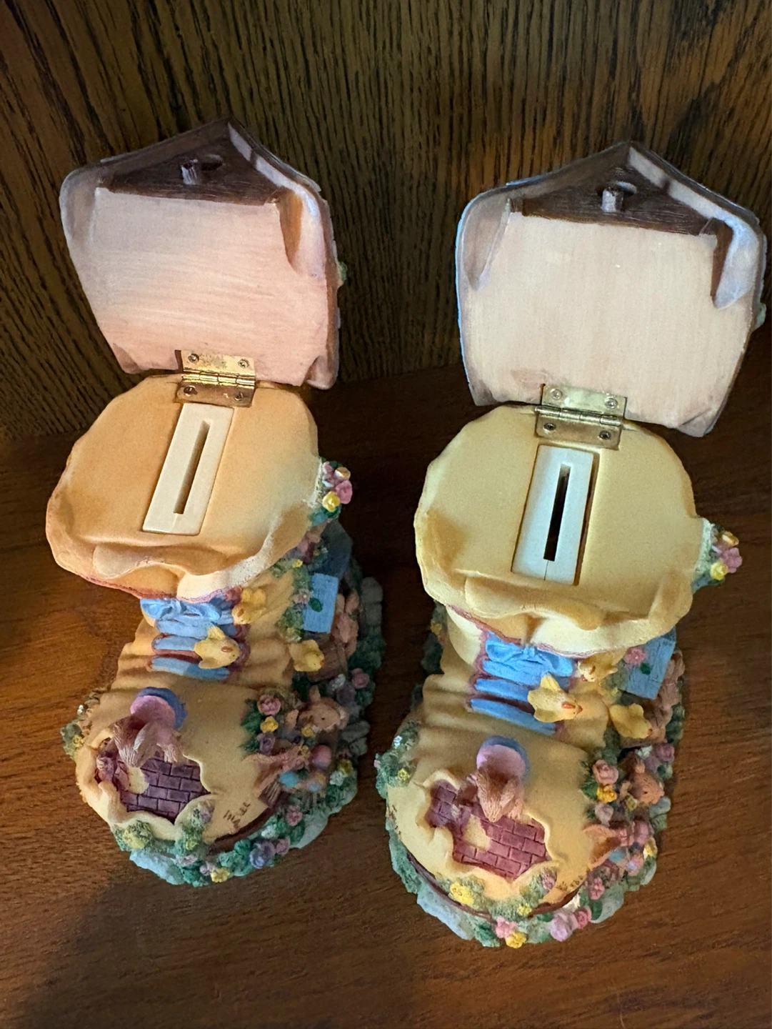 Two Decorative Bunny Boot Coin Banks - photo 3