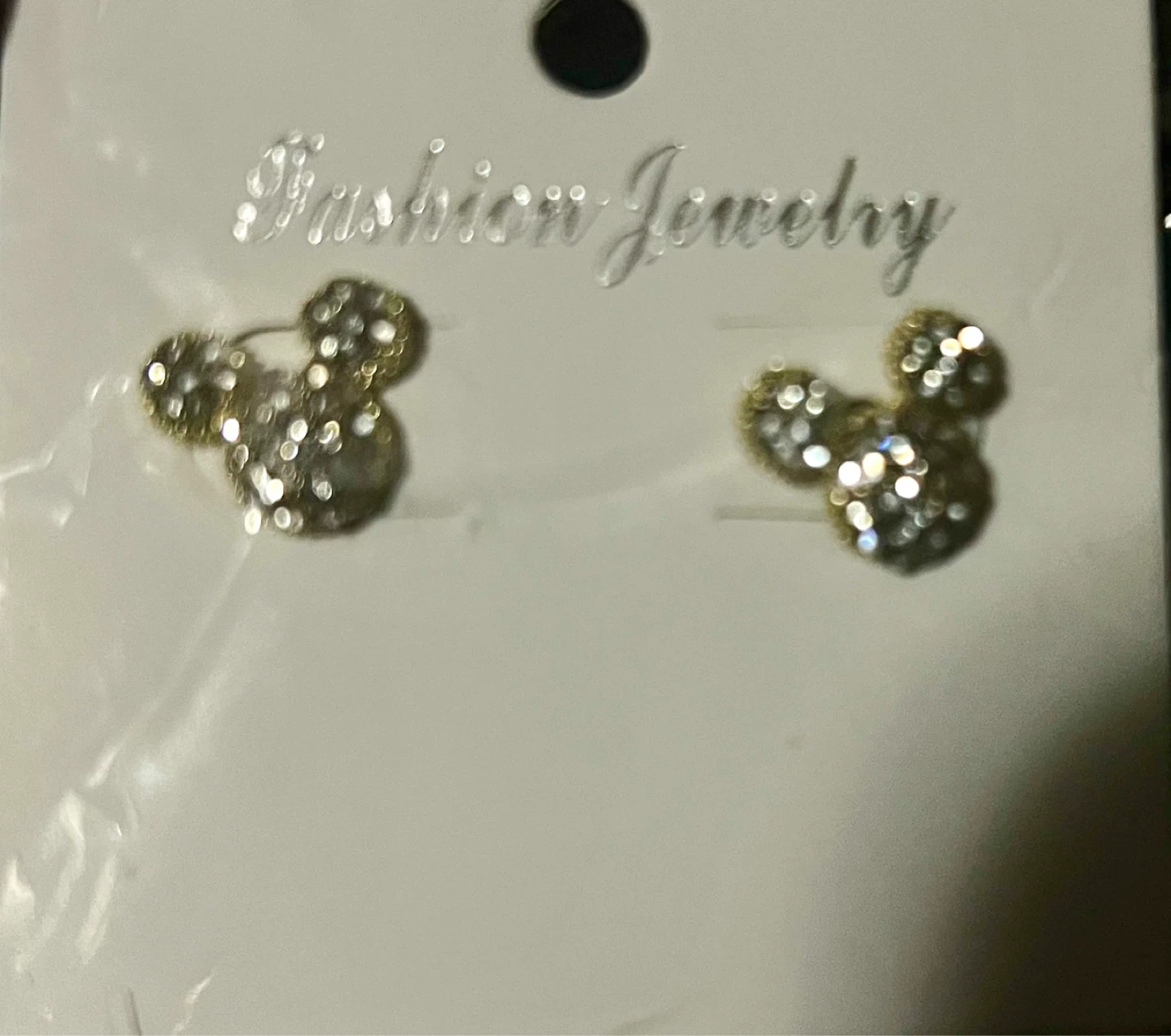 Mickey Mouse Crystal Stud Earrings