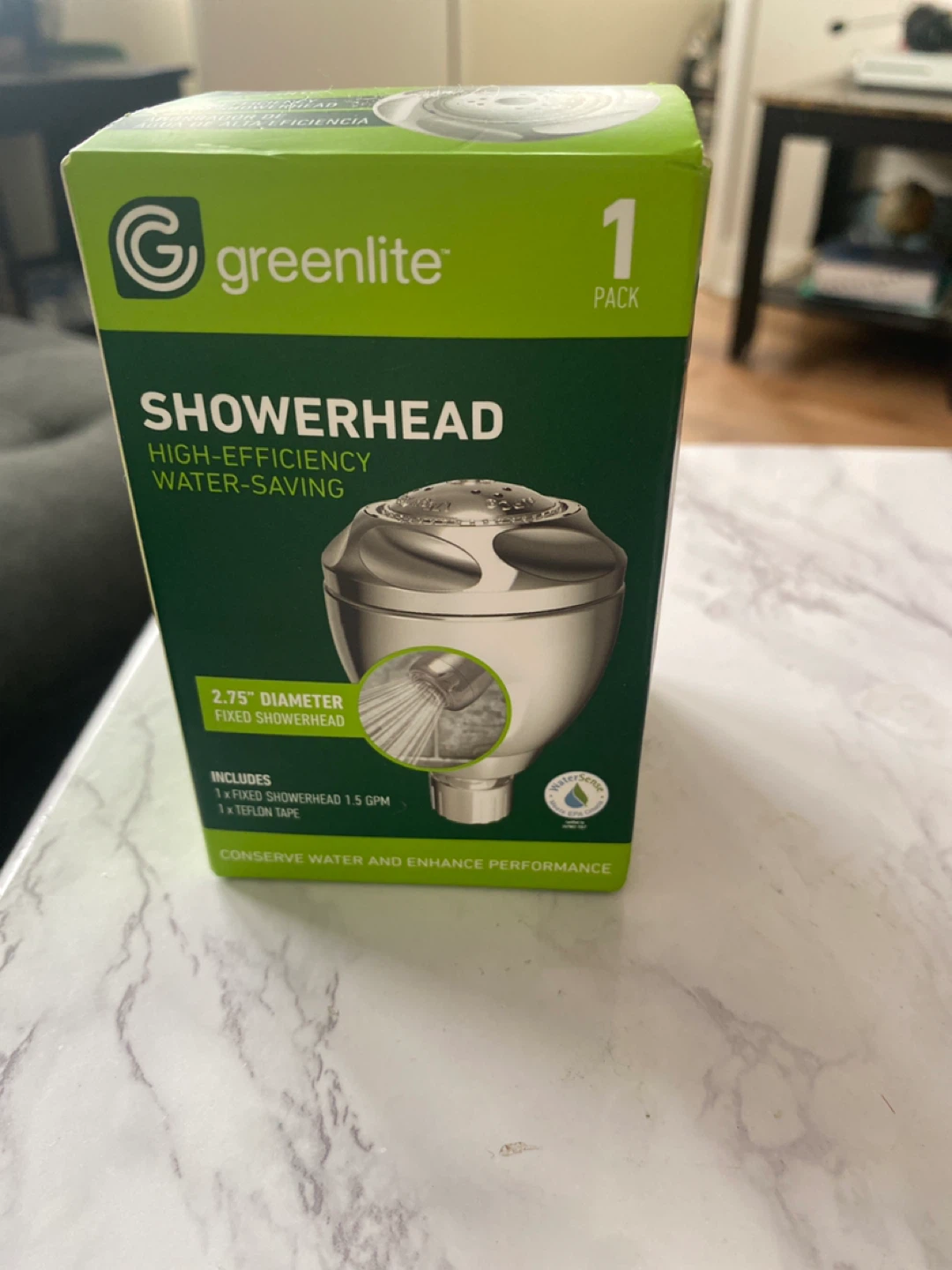 Greenlite High-Efficiency Water-Saving Showerhead